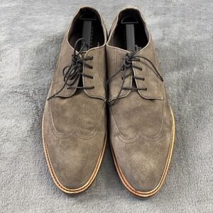 Joseph Abboud Shoes Brown Suede Leather Lace Wingtip Oxford 11.5 Dressy Preppy